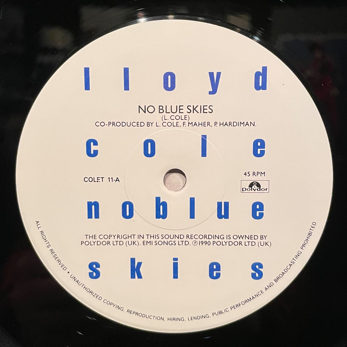 ほな10いこか
LLOYD COLE / No Blue Skies [’90 Polydor --- COLET 11]　　　
#LloydCole  #NoBlueSkies  #HammersmithOdeon  #1990london  #vinylbar  #musicbar  #レコードバー  #mhc28022023
youtube.com/watch?v=cjcuLx…