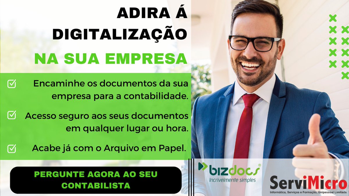 servimicro's tweet photo. ADIRA Á DIGITALIZAÇÃO NA SUA EMPRESA.

Encaminhe os documentos da sua empresa para a contabilidade.

Comece a ter acesso seguro aos seus documentos em qualquer lugar ou hora.

Acabe já com o arquivo em papel.

PERGUNTE AGORA AO SEU CONTABILISTAS.

#servimicro #bizdocs #digital https://t.co/43IuxUr7Tp