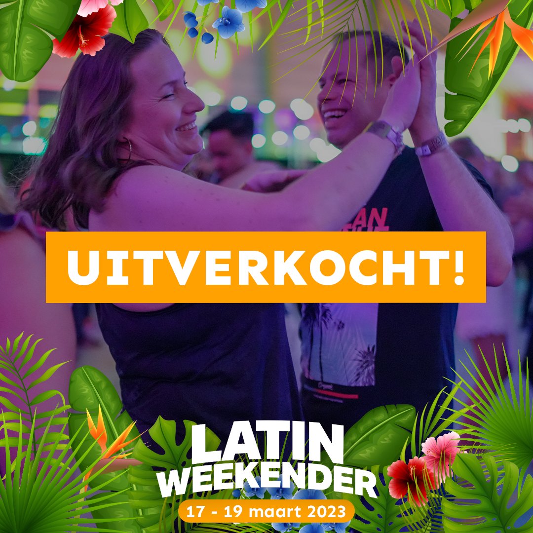 LatinWeekender's tweet image. Latin Weekender 2023 is officieel uitverkocht! 💃🕺🤩

Achter het net gevist maar wil je toch graag genieten van de Latin Lifestyle? Word dan lid van de groep Latin Weekender Matchmaker op Facebook. Wie weet hebben andere feestgangers nog een plekje over in hun cottage 🤞