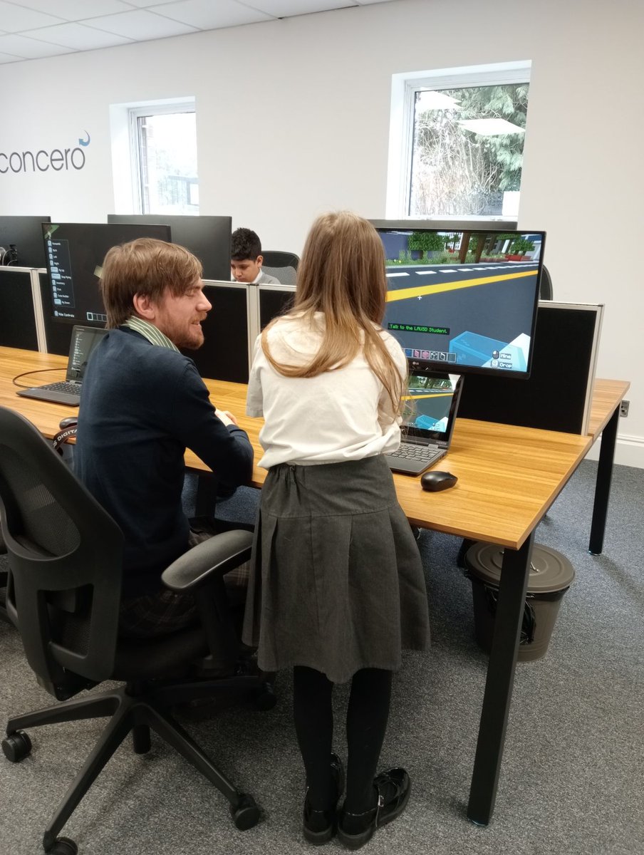 ConceroUK's tweet photo. 🟦 ⭐️Our first Minecraft Club was a great success!⭐️ 🟦
With the support of @clcsimon from @TA_Education and our team, we ran a fun-packed morning for @BantockSchool Primary School, where students could explore Minecraft Education.
#edtech #minecraftclub #education #learning https://t.co/HeS1UziIbK