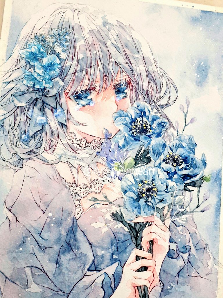 今日までの展示会用に描きました❄️

「最後の雪花」展ではご覧いただき、メインビジュアルを始め作品たちに感想もたくさんありがとうございました✨

#今月描いた絵を晒そう
#透明水彩 