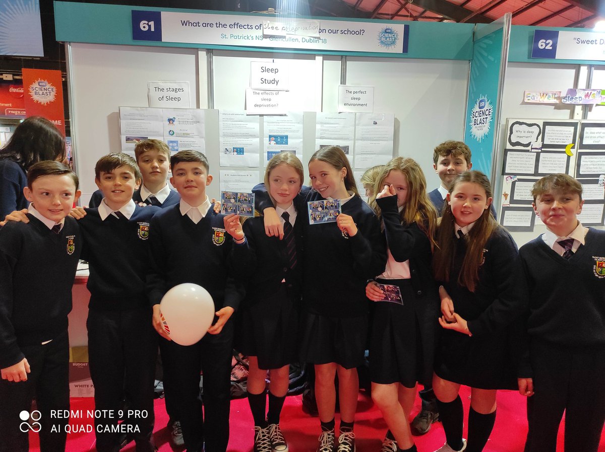 Glencullen_NS's tweet image. Best of luck to our 6th class at science blast today. #sleepstudy #ESBScienceBlast