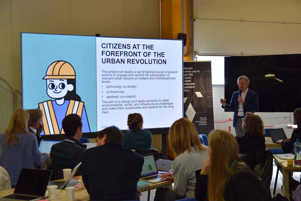 digineb's tweet photo. The morning session, focused on showing the #NEB Lighthouse projects, just ended with a compelling presentation by @battisti_c of @eyesheartshands, an #inclusive, aesthetically #beautiful &amp; #sustainable transformation of contextually heterogeneous #city landscapes in Europe. https://t.co/FPwIzg0Igq