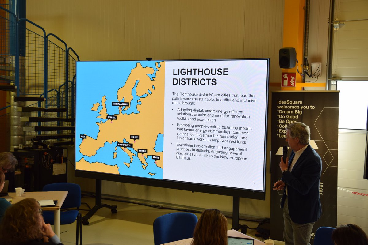 digineb's tweet photo. The morning session, focused on showing the #NEB Lighthouse projects, just ended with a compelling presentation by @battisti_c of @eyesheartshands, an #inclusive, aesthetically #beautiful &amp; #sustainable transformation of contextually heterogeneous #city landscapes in Europe. https://t.co/FPwIzg0Igq
