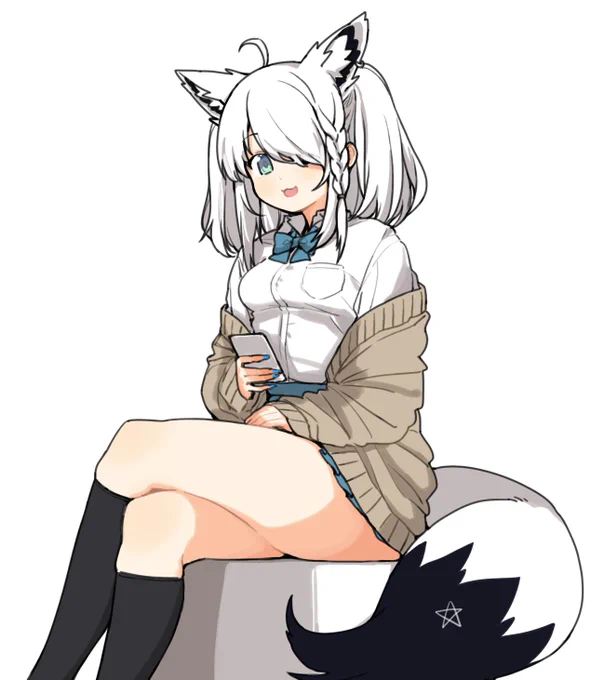 最近プニプニしているらしいのでぶっとももフブキ概念です#絵フブキ 