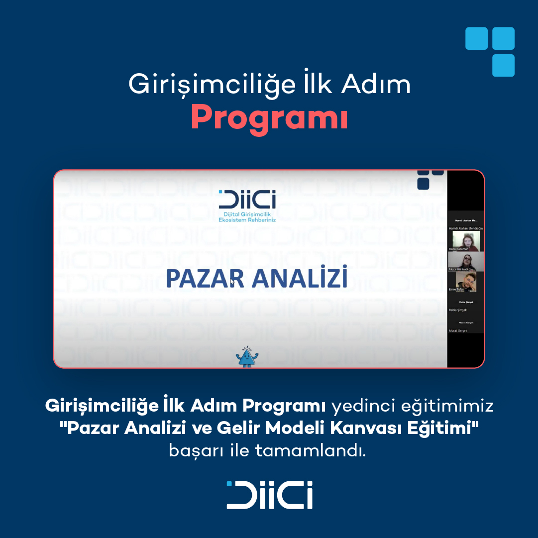 diicicom's tweet photo. Girişimciliğe İlk Adım programı kapsamında 7. ve 8. eğitimimiz Pazar Analizi Eğitimi ve Gelir Modeli Eğitimimiz tamamlandı.
#diici https://t.co/BXDo9EQIvD