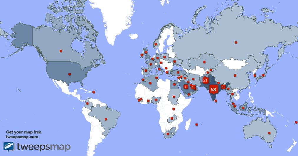 Special thank you to my 1 new followers from Pakistan, and more last week. tweepsmap.com/!Shraddha_LFC