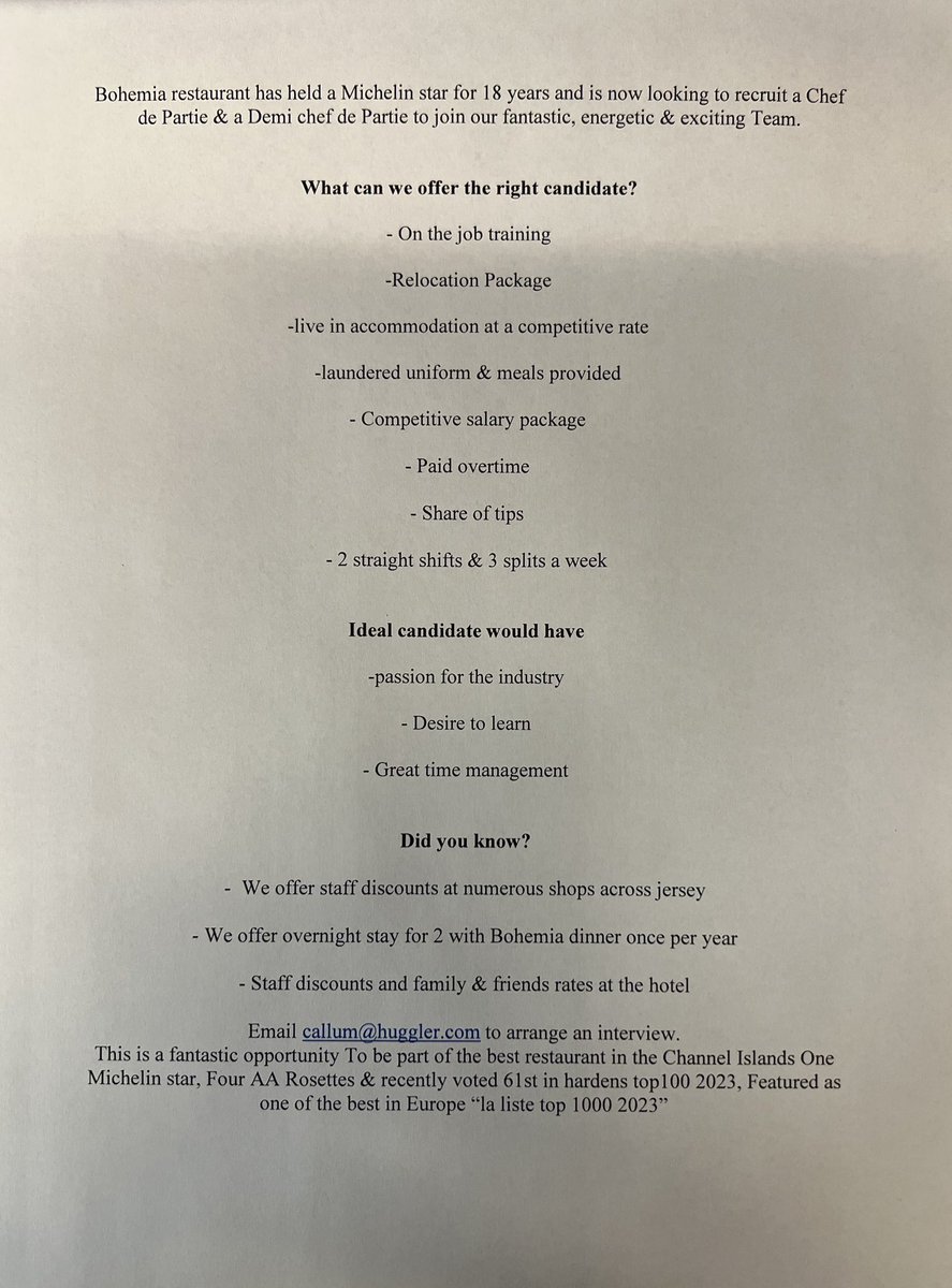 Calling all chefs we are #Hiring