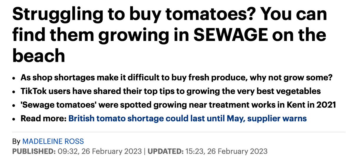 YesCymru's tweet photo. Welcome to the UK in 2023 - sewage grown tomatoes.
It's time we got out of this mess.
It's time for #indyWales 
#annibyniaeth https://t.co/DoHF8mSZiQ