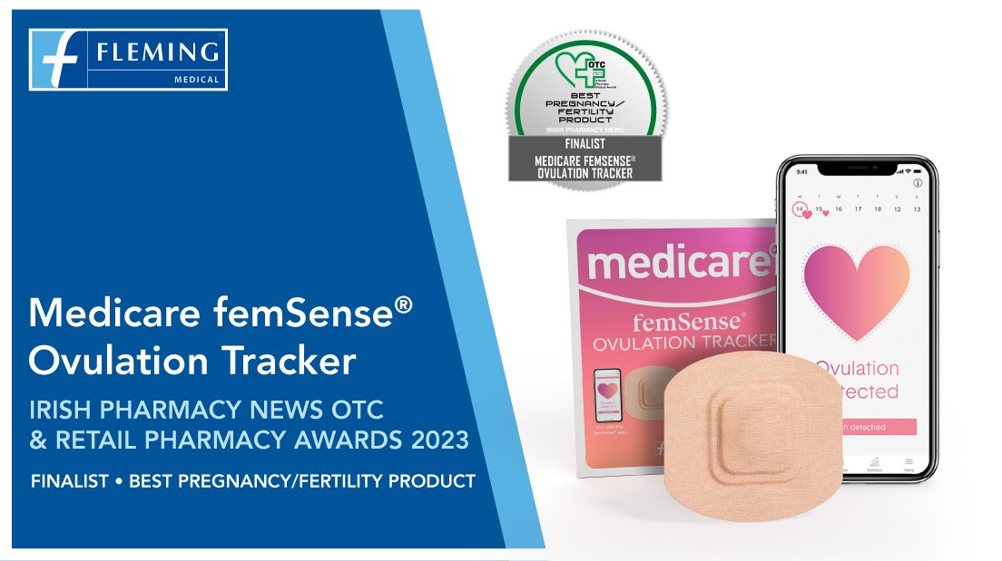 FlemingMedical's tweet image. We&apos;re delighted that our Medicare femSense Ovulation Tracker has been shortlisted as a finalist for the @Irish_PharmNews OTC Awards.

Learn more about our innovative Medicare femSense smart patch and app here: 
flemingmedical.ie/thermometers/m…
#femsense #fertilitytech