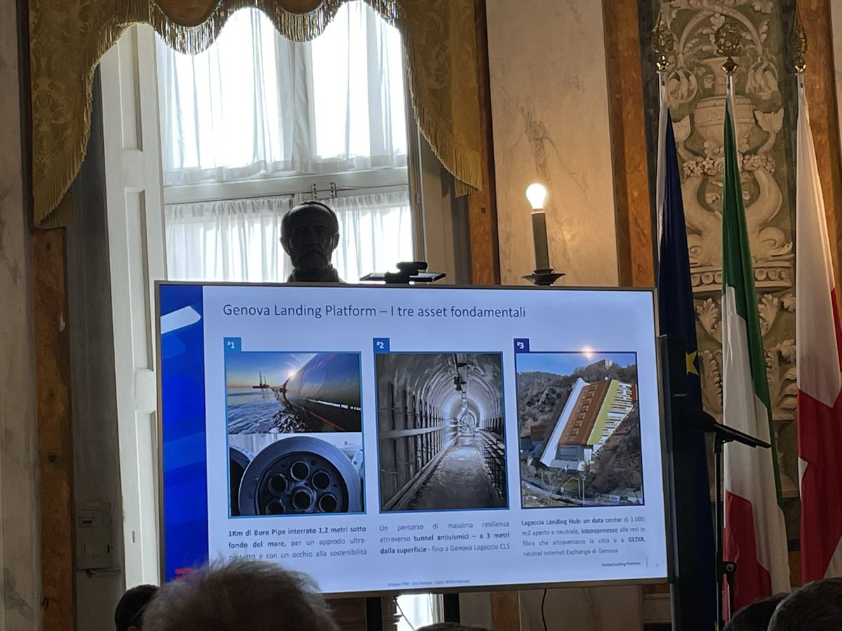 GeDIXGenoa's tweet photo. @TISparkle CEO announces the coming presence of @GeDIX17 in #Lagaccio open Datacenter in #Genoa  #bluemed https://t.co/dVmwOAxC0U