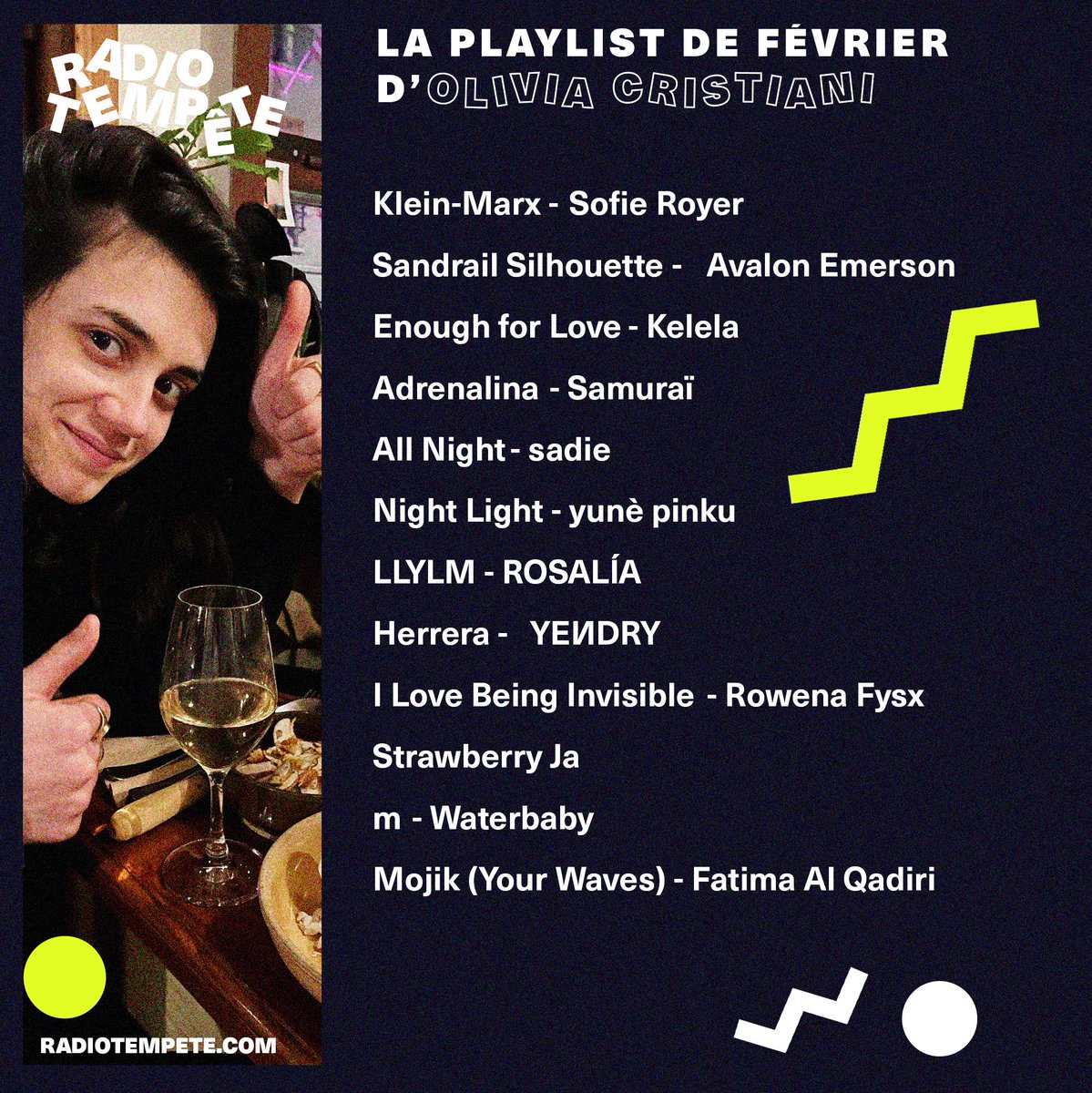 Radio Tempête (@radiotempete) on Twitter photo 🫶 Chaque mois <a href="/CristianiOlivia/">Olivia Cristiani</a> fait une sélection de ses meilleures découvertes et nous la partage généreusement, branchez-vous à 19h sur radiotempete.com pour vous réchauffer 🔥 🫶 Chaque mois <a href="/CristianiOlivia/">Olivia Cristiani</a> fait une sélection de ses meilleures découvertes et nous la partage généreusement, branchez-vous à 19h sur radiotempete.com pour vous réchauffer 🔥