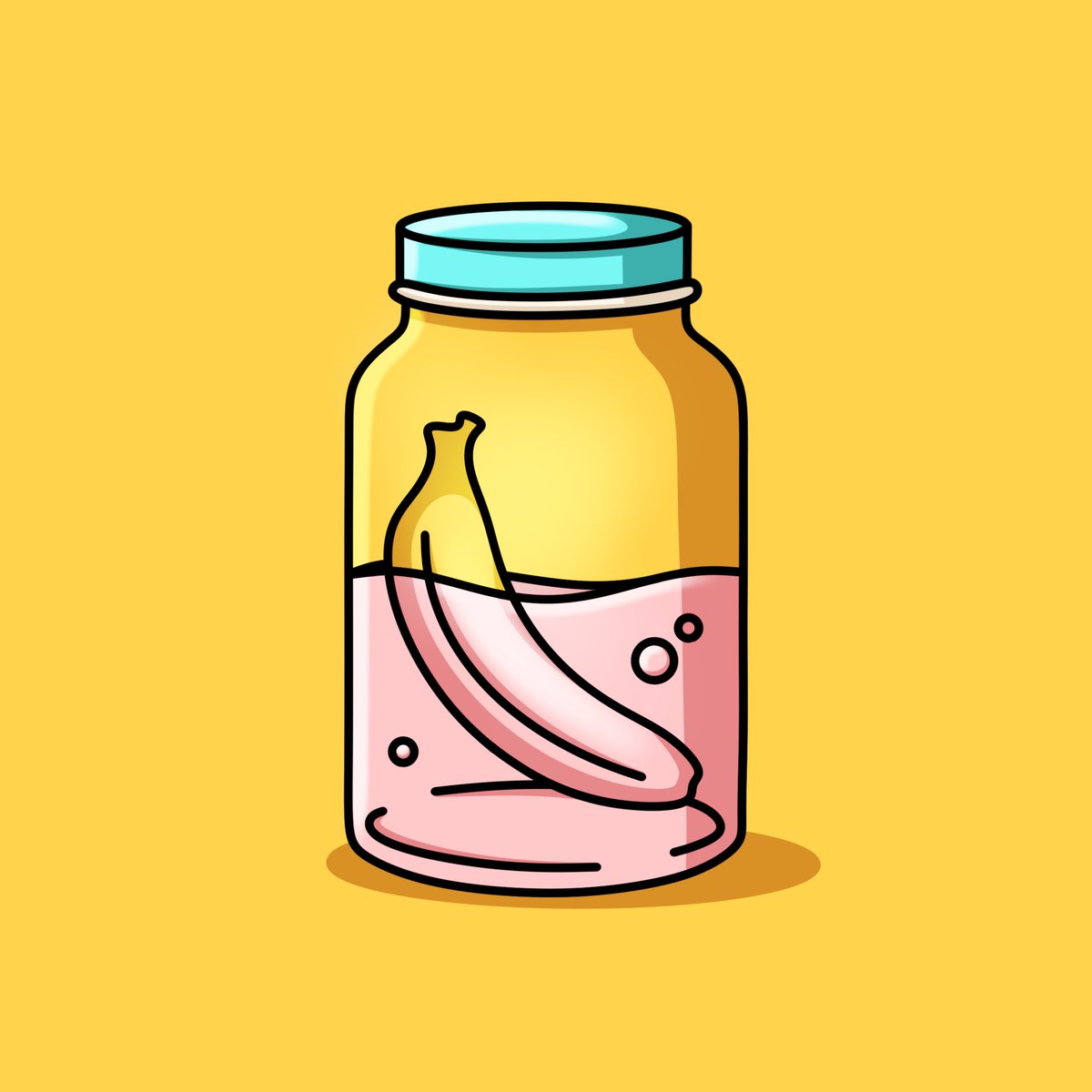 After extraction, my <a href="/CandyRepublic/">Candy Republic</a> 1/1 (#752) revealed a Banana Jar! Wonder if it opens someday and releases the <a href="/bananacandyart/">BananacandyArt</a> kraken! #ffc8c9 🍌👀
