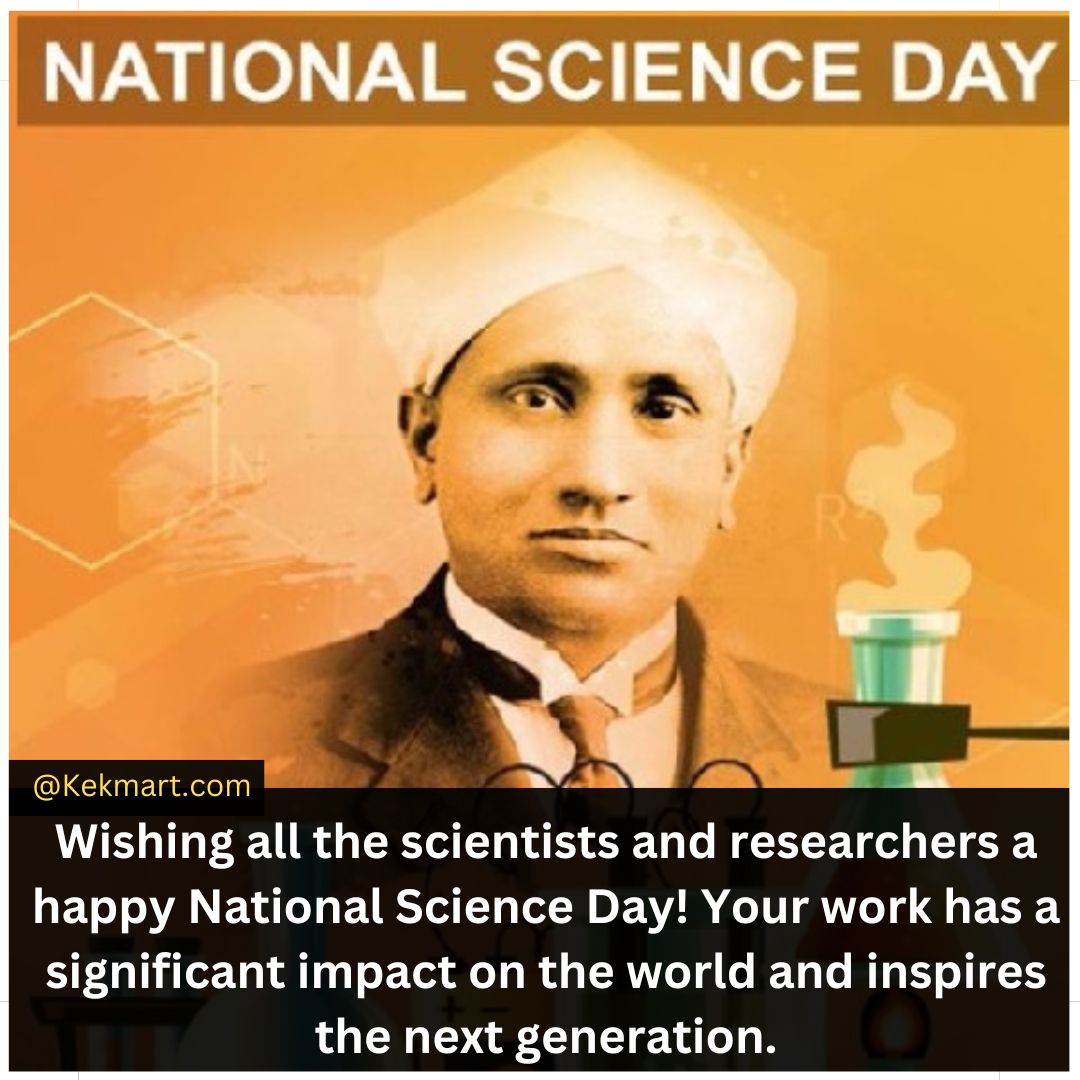 #ScienceDay
#ScienceDay2023 
#ideas #research 
National Science Day is all about celebrating the goodness science has brought into our lives. Warm wishes on the occasion of National Science Day to everyone.