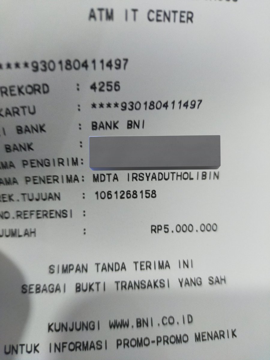 Alhamdulillaah Yaa Allah Yaa Rosulallah🤲🏻
Sedekah hamba Allah untuk kebutuhan makan anak² yatim&amp;dhuafa. Jazakumullah khayran katsiron🙏🏻

Semoga Allah anugerahkan pahala amal jariyah, dilimpahkan rezekinya dan senantiasa disehatkan dalam keberkahan, Aamiin Allohumma Aamiin🤲🏻
