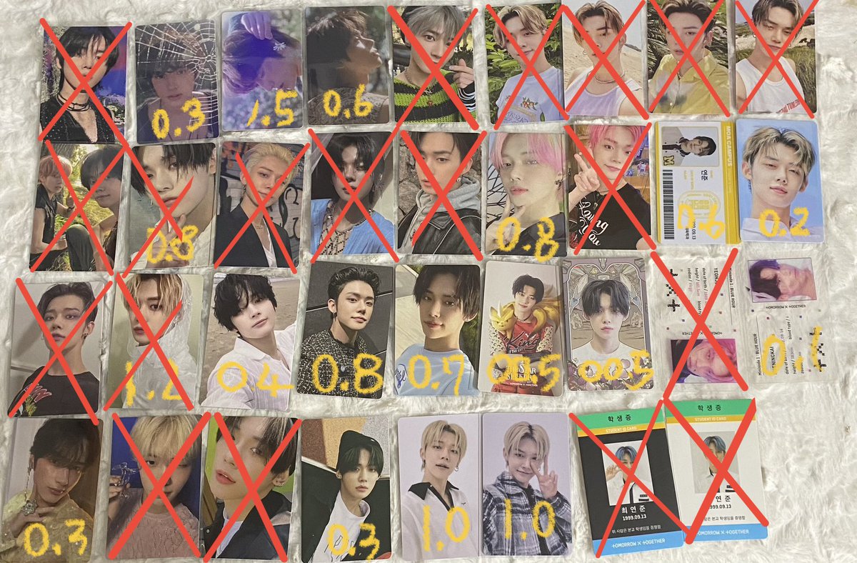 제발 사가주세요🥺🥺 선착 한분께 개봉앨범 드릴게요🥺

투바투 포카 양도 럭드 유닛 템테이션
룰러바이 특전 나잇메어 페어웰 데이드림 디마뮤
엠투유 사웨 럭드 수빈 휴닝 범규 태현 연준 투모로우바이투게더 지비지비 943 세불밤