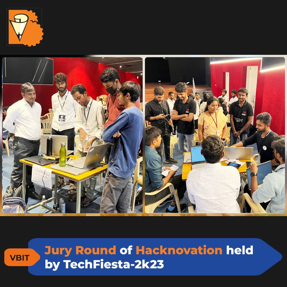 VBITHYD's tweet photo. The jury round of Hacknovation on 24th Feb, held by TechFiesta-2k23 at VBIT was an intense and exciting event
#VBIT #TechFiesta #Hacknovation #JuryRound #Event #TechFiesta2k23 #Innovation #Technology #Business #Presentation #Ideas #Functionality #PotentialImpact #Feasibility https://t.co/E3yvXD8xDp