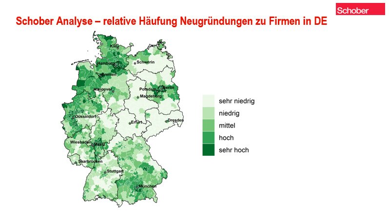 SchoberGroup's tweet photo. Neugründungen in Deutschland gesucht? Da können wir helfen! Wir haben Analysen zu Start-ups und ihrer Verteilung in Deutschland erstellt.
Und das Beste: Die Adressen zu den Start-ups können Sie direkt über uns beziehen.
Lassen Sie sich beraten: nico.miller@schober.de
#startups https://t.co/iRbx7X3GKO