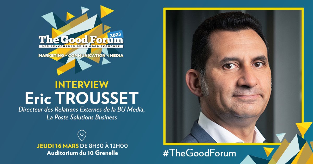 〽️️ Incarner la raison d'être et les valeurs de la marque ? #TheGoodForum

Une discussion avec @GildasBonnel, Président de <a href="/AgenceSidiese/">Sidièse</a> et de la Commission RSE de <a href="/AACClive/">AACC Live</a> et Eric Trousset, Directeur des Relations Externes (BU Media) de <a href="/LaPosteBusiness/">LaPosteSoluBusiness</a>