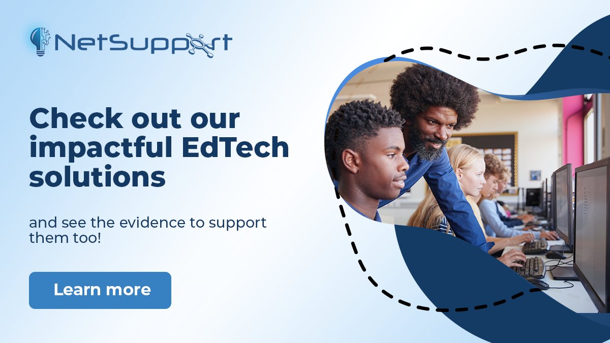 NetSupportInc's tweet image. For over 34 years, NetSupport has helped enhance technology-led teaching and learning with award-winning software that are built on impact and evidence! Check out our impactful EdTech solutions here mvnt.us/m1373487

#EdTech #ImpactfulEdTech #RemoteLearning