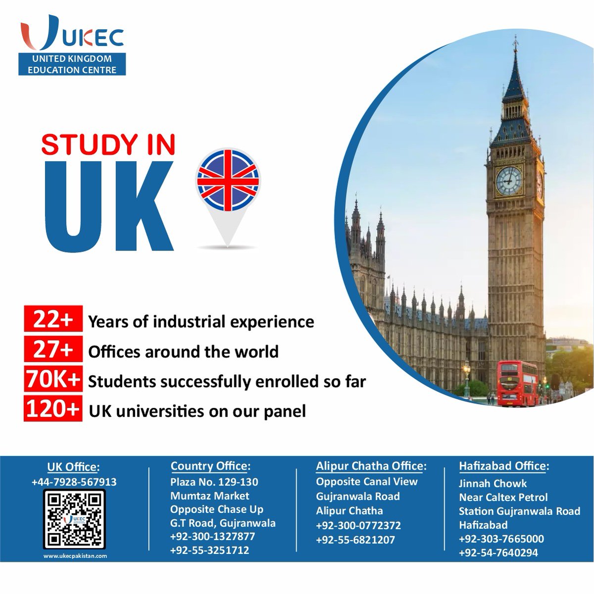 UkecPakistan's tweet photo. Let's plan out your dream to make it a reality with UKEC Pakistan.
We will provide the best guidance and counselling to the students who want to study and work in the UK. 
 
Register now for Sep Intake 23
https://t.co/aPTSuU7Jd2
You can call us @ 0300-1327877 https://t.co/gmysI9jMoe