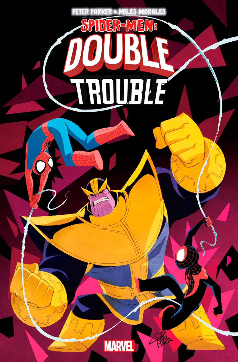 【お知らせ】「PETER MILES SPIDER-MAN DOUBLE TROUBLE #4」が発売されました!シリーズ最終巻です。脚本はMARIKO TAMAKIさんとVITA AYALAさん。アートをグリヒルが担当しています。メジャーからマイナーまでマーベルヴィランを調べるのが本当に大変でした。サノスの大ファンなAIMくんがお気に入り🕸️🕷️ 