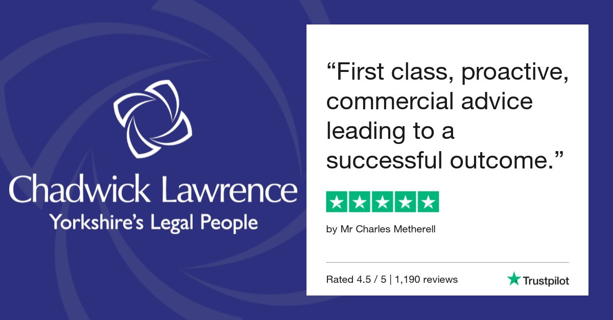 Another 5* review for our commercial team. 

If you need advice, don't hesitate to get in touch 👇 

chadwicklawrence.co.uk/business-servi…

#testimonialtuesday