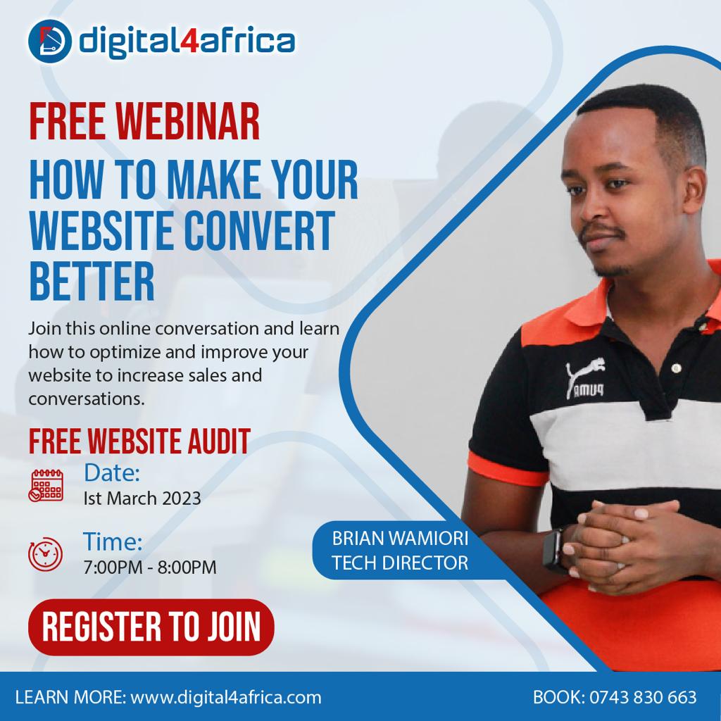 waithash's tweet image. Are you struggling to get sales from your website? 

Send us your website to get actionable feedback on how to improve the its performance. 

This Webinar will be held tomorrow at 7pm. 

Register  bit.ly/41lTg3q 

#WebsiteAudit #WebsiteReview #WebsiteConversions