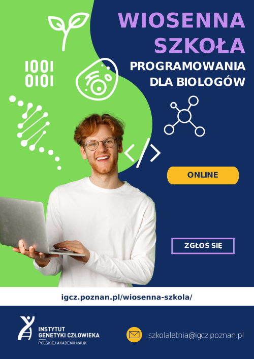 igcpan's tweet photo. Zapraszamy do udziału w Wiosennej Szkole Programowania dla biologów! Informacje o kursie: https://t.co/GY3NS9DUnF
#programowanie #python #kurs #szkolenie #dlabiologów #dlanaukowców #dlamedyków #kurspython #bioinformatyka #kursonline #szkołaprogramowania https://t.co/vSkQ4ghaCM