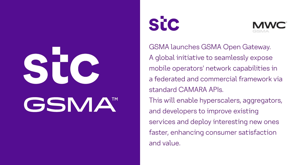 stc's tweet photo. As a signatory of #GSMAOpenGW, we’re simplifying service delivery, providing faster routes to market and sparking innovation opportunities for developers. #MWC23 https://t.co/Dl9Oocnb6V