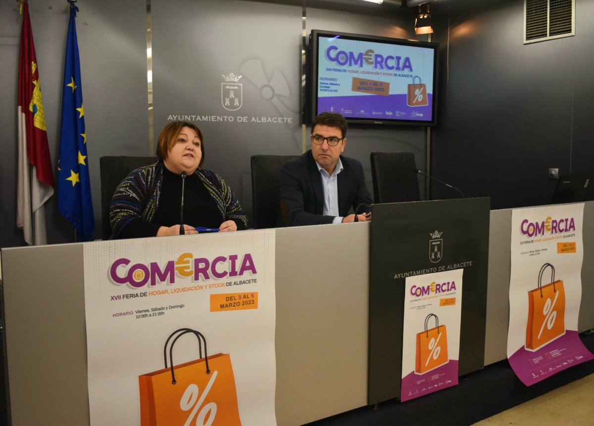dipualba's tweet photo. 🛍 La #Dipualba, con nuestra diputada de ATM, Pilar #Sierra, ha subrayado el papel del #comerciolocal en el desarrollo socioeconómico de la provincia.
👉🏻Ha sido en la presentación de #Comercia, que se celebra del 3-5 de marzo en el recinto de @FeriasIfab
🌐https://t.co/wEYNCFOwlJ https://t.co/gsKgCbmLhX