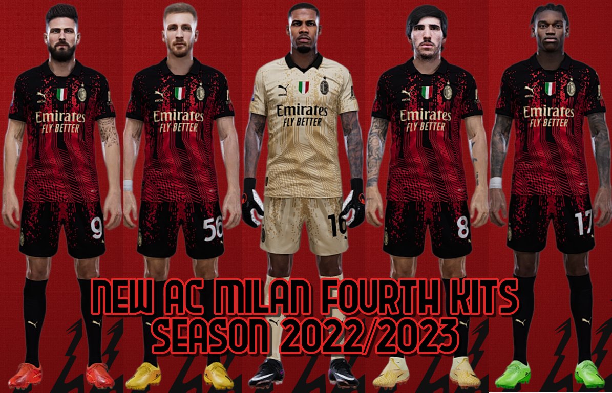 FCUID17's tweet image. ❤️ AC Milan New Fourth Kits Season 2022/2023 Collaboration with Koche made by 
@Jamprice2022 🖤

Download Here:
mediafire.com/file/v829xe0sr…

Preview Here:
youtu.be/gxT52y0Ry_A

Hope you like it and have a nice day!