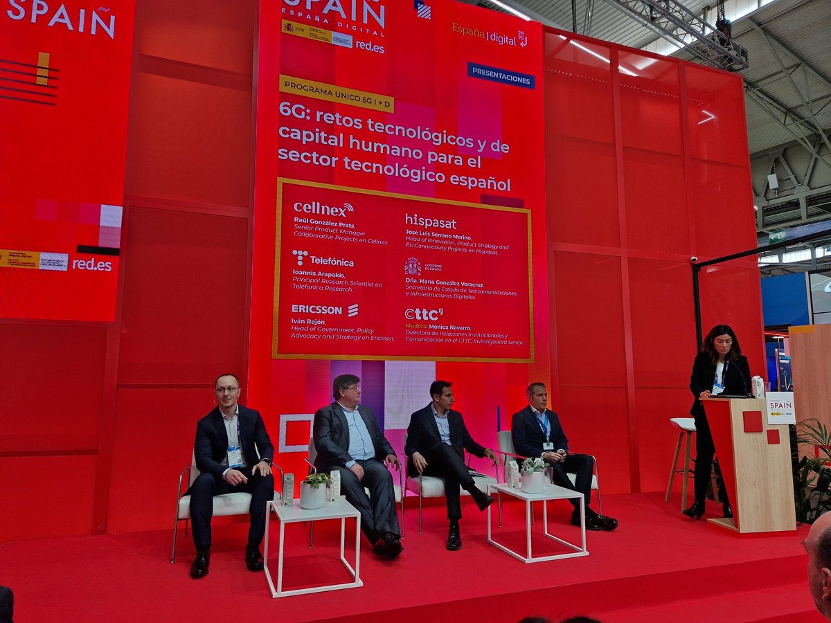 Monica Navarro from <a href="/CttcTech/">CTTC</a> is chairing a really interesting panel on 6G projects in Spain. #5G #6G <a href="/redpuntoes/">Red.es</a> <a href="/_minecogob/">Economía, Comercio y Empresa</a>