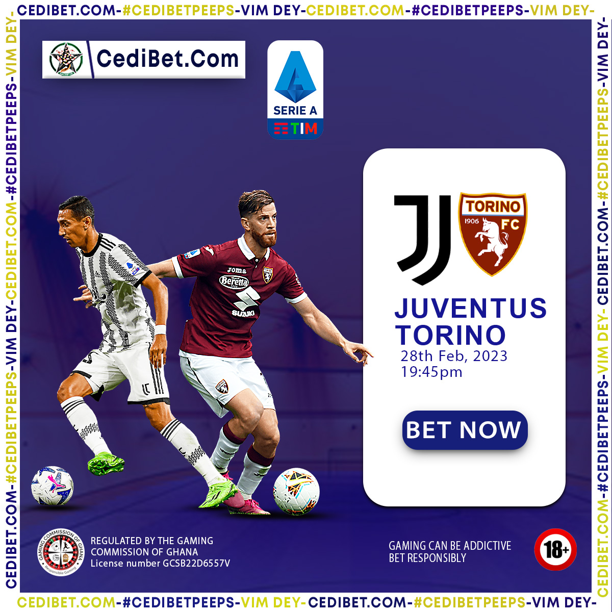 1CediBet's tweet photo. The Old Ladys of Juventus are Struggling in the Serie A. Can they beat Torino easily! Bet Now on https://t.co/qno3c1uJ8s https://t.co/q2pghdhjt5