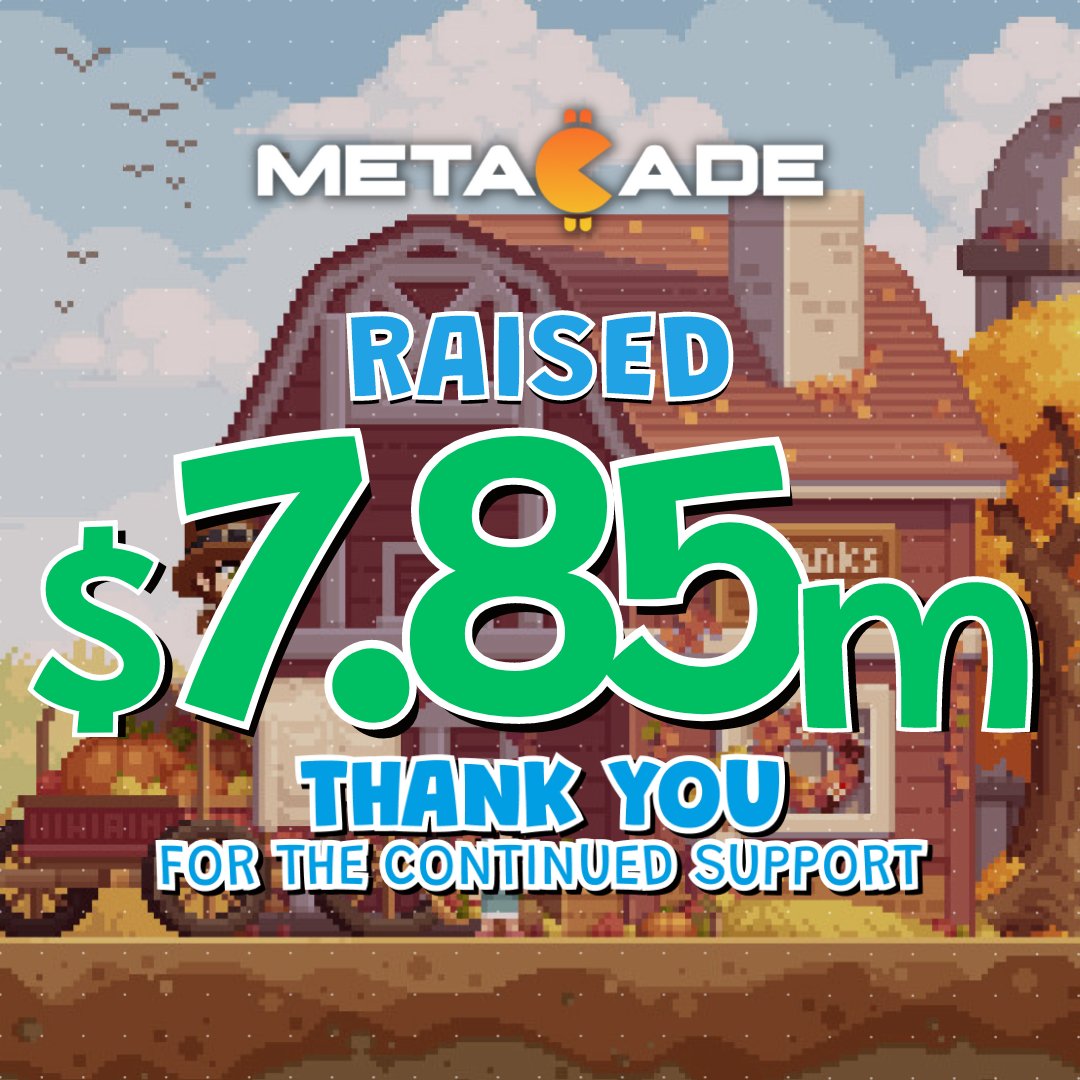 Metacade_'s tweet photo. 🚨MILESTONE UPDATE🚨

We have raised over $7,850,000 in the Metacade presale💪🏼🔥

What are you waiting for? Get in on the action⬇️
🔗 https://t.co/U8ycrBCOAE

#Metacade $MCADE #MetaClan https://t.co/eJjz6wPvDP