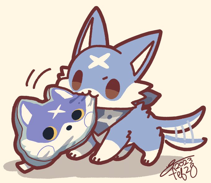 #今日のもんすたーアベイルさんのコラボクッションめちゃくちゃもちふわでイイヨ 