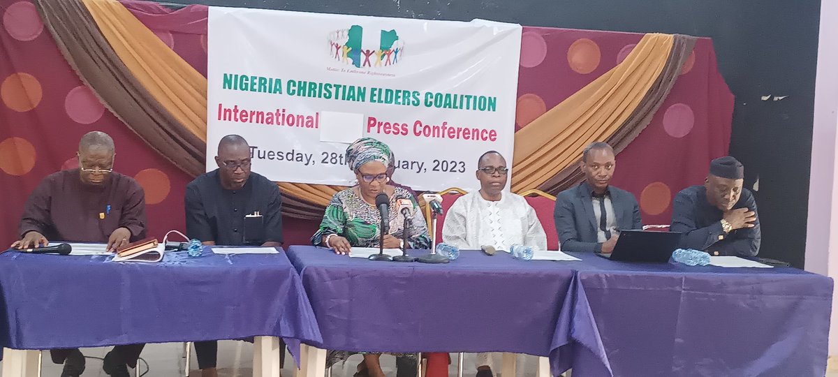 EzraUkanwa's tweet photo. Cancel the 2023 election now—Christian Elders tell INEC

THE Nigeria Christian Elders Coalition has called on INEC, to cancel the 25th presidential and National Assembly elections. 

#electionresults2023  #CongratulationsObidatti #LPandAPC #TinubuIsNotComing #MahmoodYakubu #North https://t.co/7j3I3XPM5b