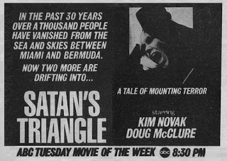 YT obscure TV movie of the day: the chiller SATAN'S TRIANGLE 1975, with Kim (Vertigo!) Novak found on a derelict sailing boat with corpses, Doug McClure and the always good Ed Lauter. Directed by TV vet Sutton Roley, who also made CHOSEN SURVIVORS. youtube.com/watch?v=9NXc3H…