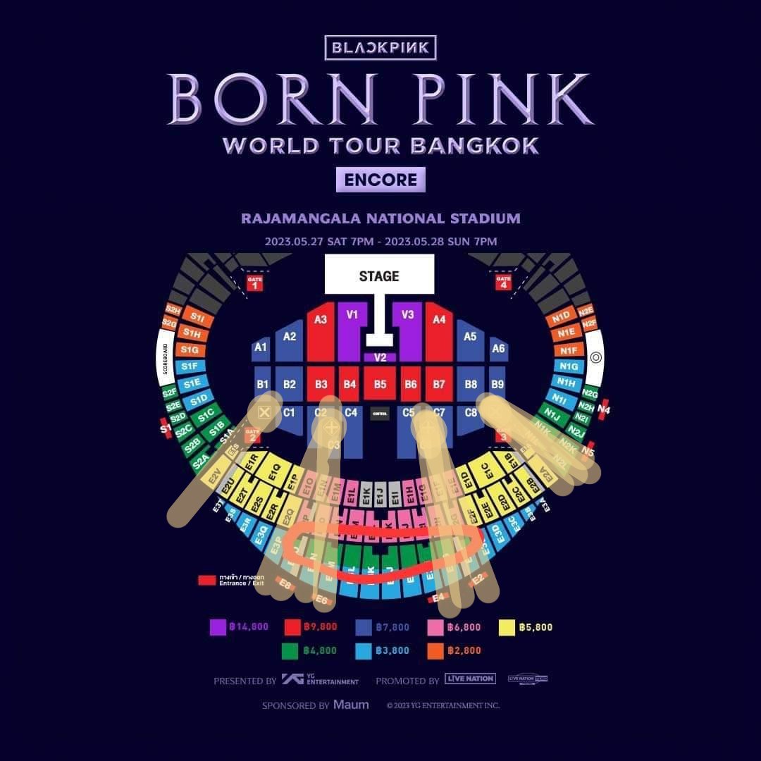 ต้องรีด่วนๆสำหรับที่จะซื้อบัตรโซนแบบนี้บอกได้เลยว่าโดนเสาบังแน่ๆค่ะ​ #แบนlivenationth  #ตลาดนัดบพ #ตลาดนดblackpink #BORNPINKinBangkok