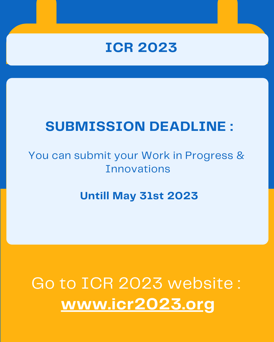 ICR 2023 tweet media