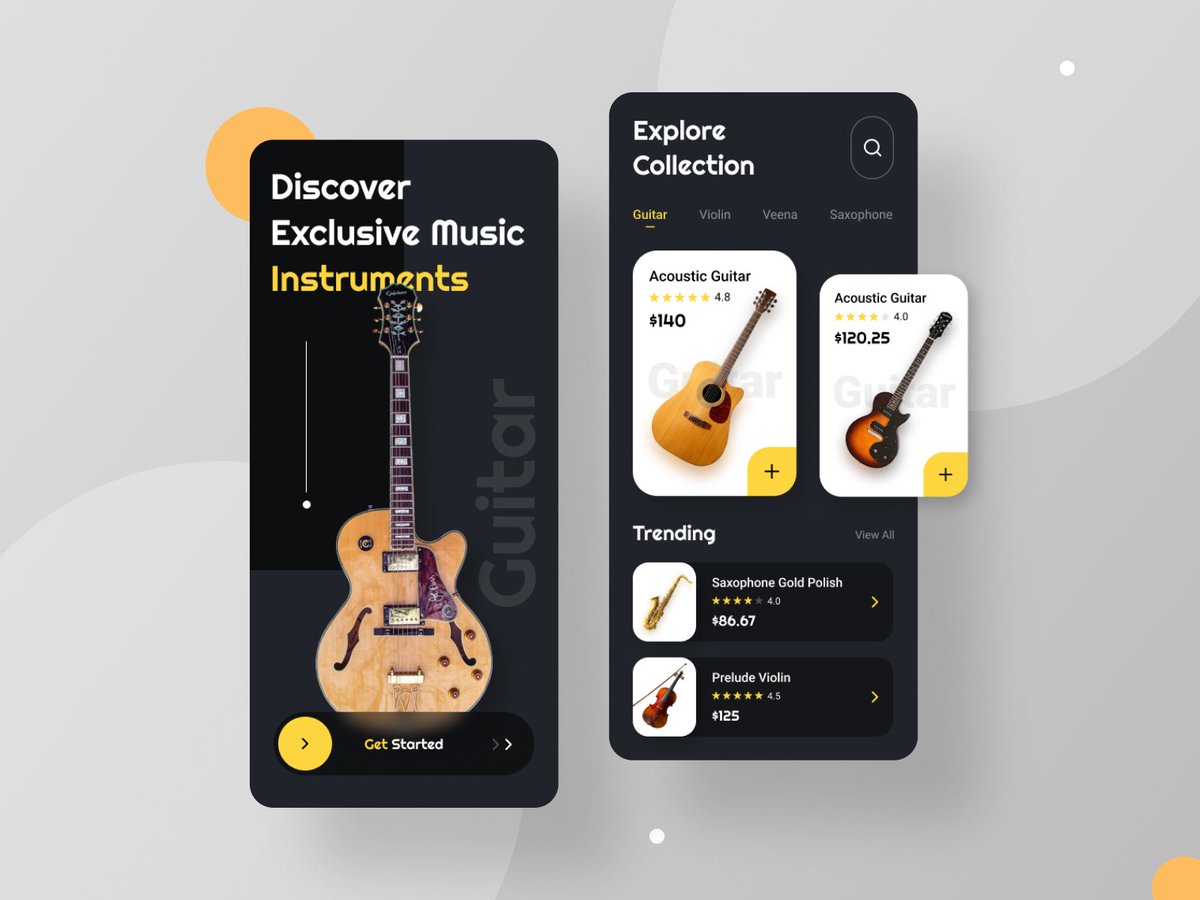 Take a look at our latest #UIdesign concept for a #mobileapp centered around a #musicalstore.

dribbble.com/shots/20778293…

What do you think?

#appdesign #uidesign #mobileappdesign #uiuxdesign #ecommerceapp #ecommerceapp #onlineshopping #dribbble #dribble