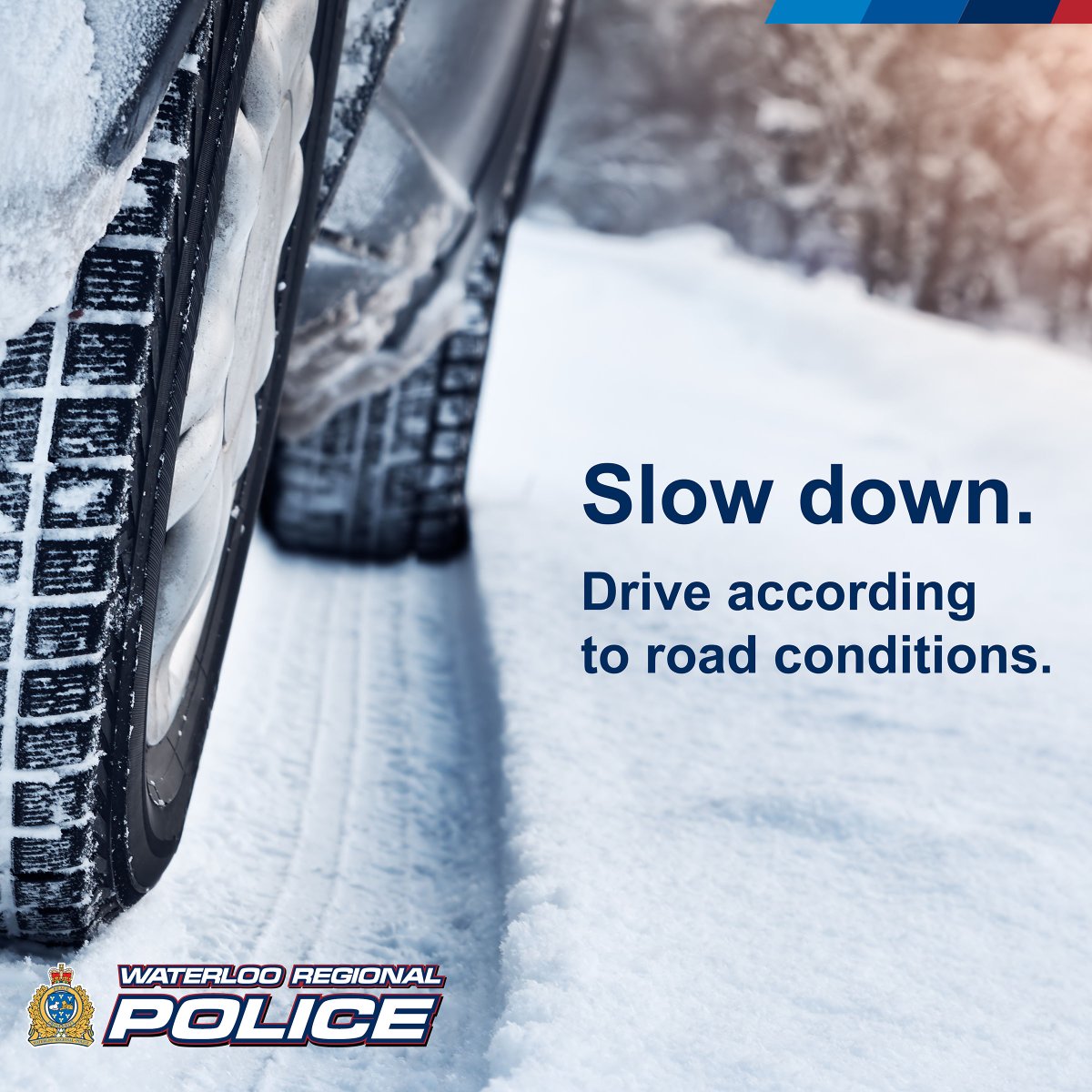 WRPSToday's tweet photo. With significant snowfall yesterday, we remind drivers to:

❄️ Clear your vehicle of snow and ice
❄️ Slow down
❄️ Increase your following distance
❄️ Give yourself extra time to get to your destination

Road safety is everyone's responsibility.

#YourCommunityYourChoice #ONStorm https://t.co/Nn7By6kGSk