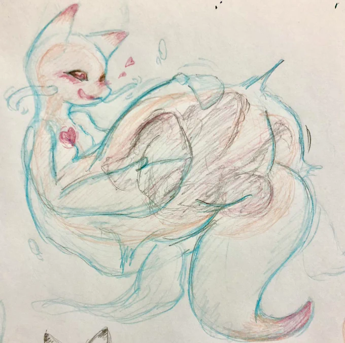 今月、2月の絵です。サブ垢で描き散らかしたツリーにします。①1日冒頭に描いた子がクリオネちゃん 