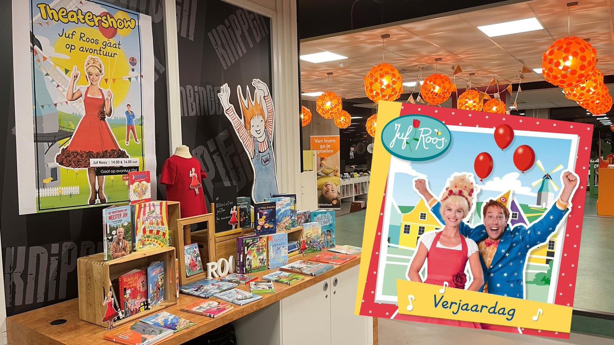 Juf Roos liefhebbers opgelet! Heb je vóór aanstaande donderdag kaarten besteld voor Juf Roos bij ons in Stadskanaal? Dan maak je kans op een Juf Roos boek! Een tip: kom in de stemming bij de thematafel in de bieb Stadskanaal. Ga voor meer info naar: bit.ly/3me02Ir