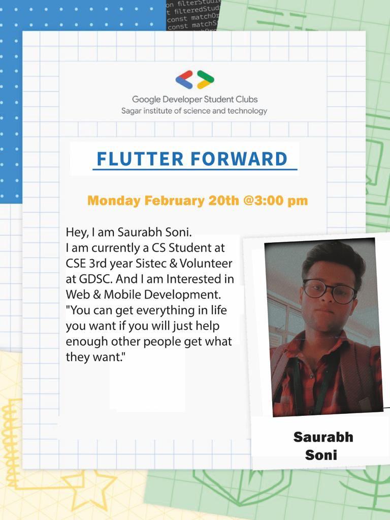 gdsc_sistec's tweet image. #gdsc #Developersstudentclub #sistec #FlutterForward #Day7