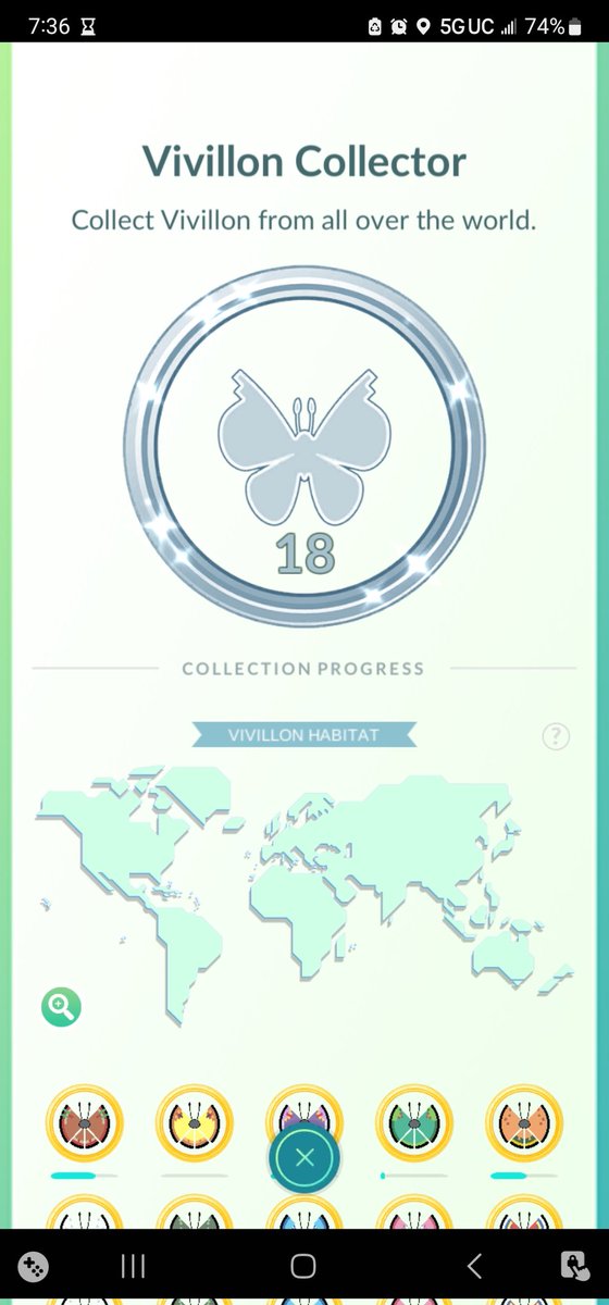 kcordero44's tweet photo. Yayyy, I finally did it!!!
Thank you to all who helped!!!

#VivillonCollection 
#PokemonGO 
#PokemonGOfriends https://t.co/lz6OSbX95e