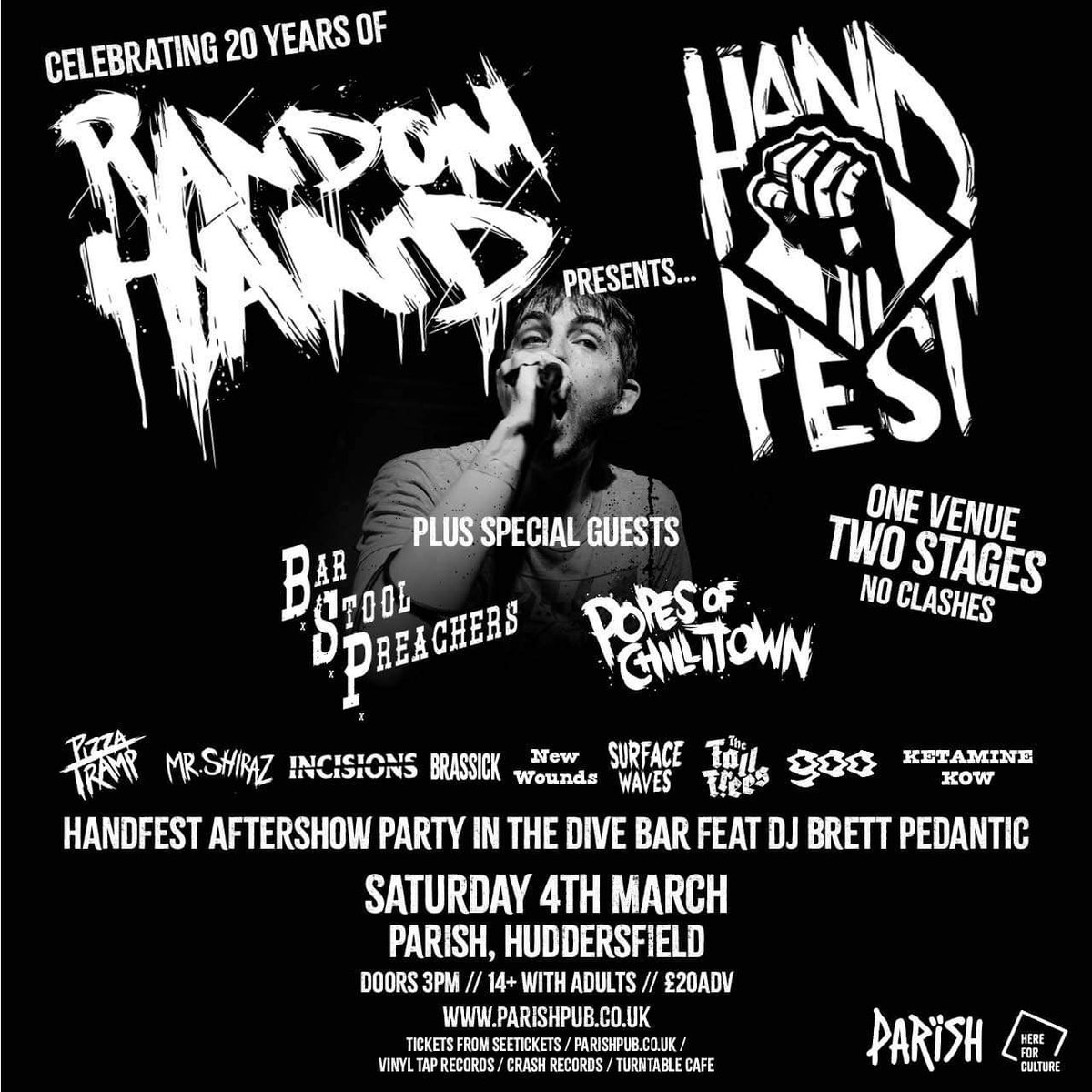 RandomHandUK's tweet photo. Our next #HandFest isn't far off selling out!
Get yourselves to @ParishHudd on Saturday! https://t.co/XNbguFdup0