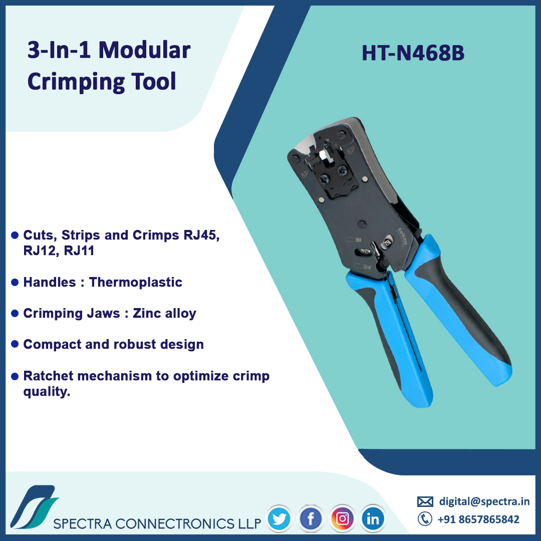 spectra_connect's tweet photo. Buy 3-In-1 Modular Crimping Tool now at https://t.co/xnsobhW1De
#totalconnectivitysolutions
#spectraconnectronics
#tools
#crimping
#cutting
#stripping
#crimpingtool
#ratchetcrimpingtool
#handtools
#handcrimper
#telephonecables
#datacables
#buynow https://t.co/jOb2SOFJdy