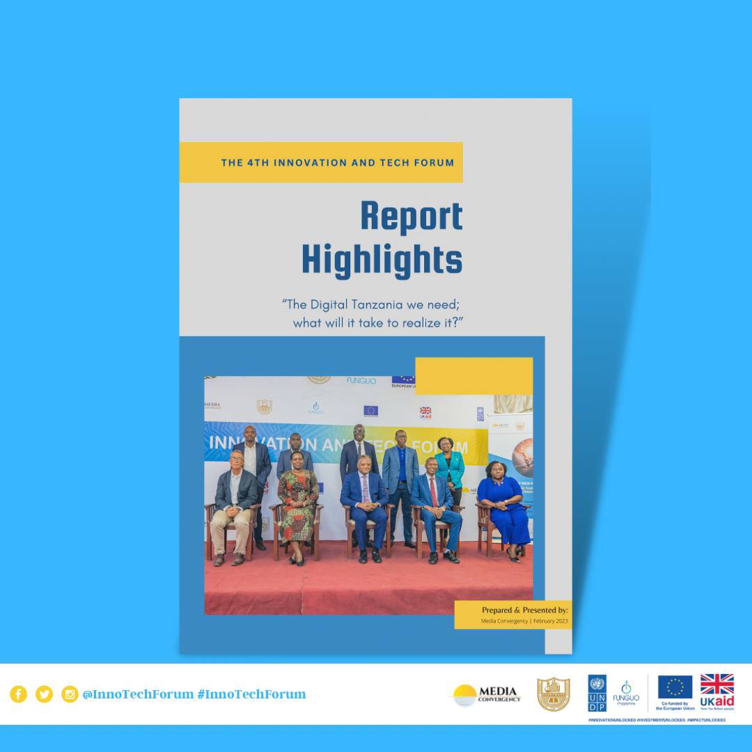 InnoTechForum's tweet image. We are proud to bring you The 4th #InnoTechForum report in collaboration with @undptz through @Funguo_Tz and @costechTANZANIA.

 ~ The meeting discussion focused on “The #Digital Tanzania we need; what will it take to realize it?”

Read the full report at bit.ly/InnoTech2022