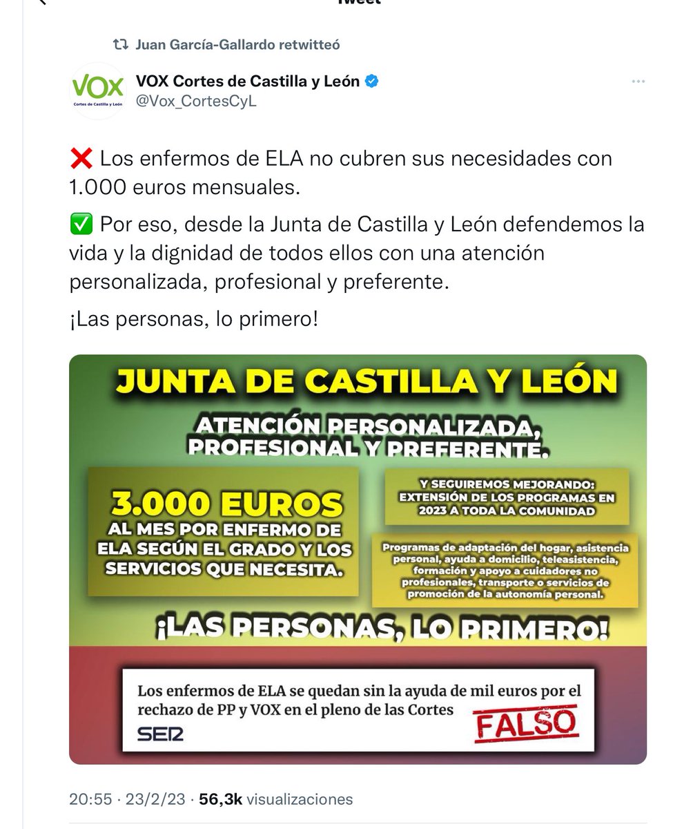 FranciscoIgea's tweet image. Escúchales. Necesitan ayuda, no bulos. La semana pasada propusimos igualar las ayudas en CyL a las que reciben los pacientes en Galicia. @vox_es y @ppopular votaron NO. Para tapar su vergüenza emitieron un bulo. Aquí está la verdad. Ayuda a difundirla. Consigue que sea posible